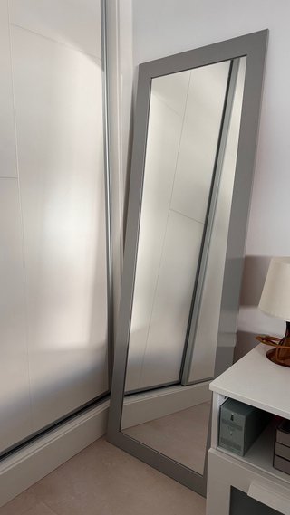 Espejo de pie plateado 50x150 cm