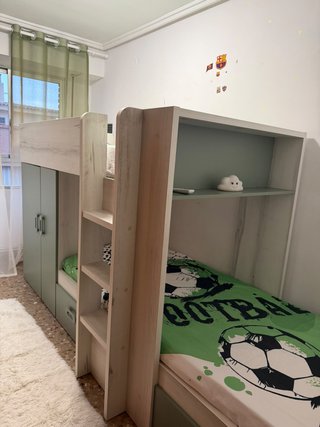 Litera Juvenil con Armario Integrado