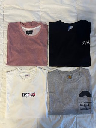 Lote de 4 Camisetas de Marca Talla S/M