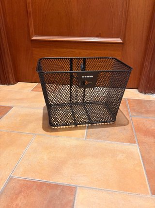 Cesta para bicicleta B'Twin negra