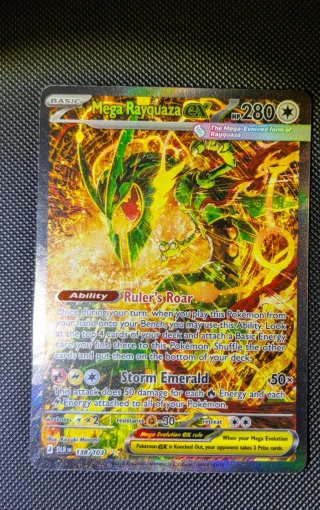 Carta Pokémon Mega Rayquaza EX SAR Delta Reign