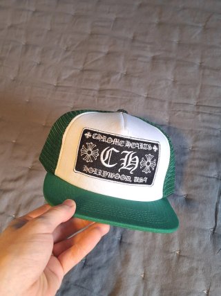 Gorra Chrome Hearts CH Verde y Blanca unisex