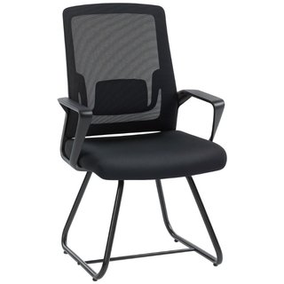 Silla de oficina y de espera, sin ruedas, de malla