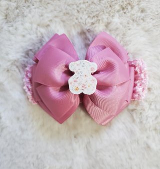 Diadema para bebé con lazo y aplique Tous