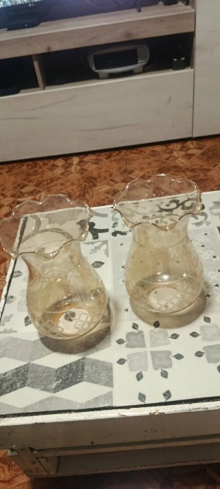 2 Tulipas de Cristal para Lámpara