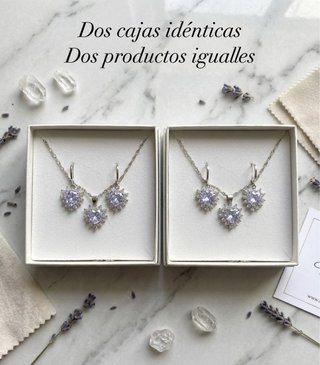 Set de 2 Conjuntos de Joyería Corazón