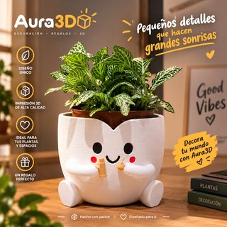 Maceta 20 cm impresa en 3D