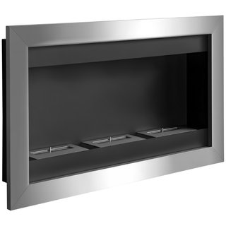 Chimenea de bioetanol de pared de acero inoxidable