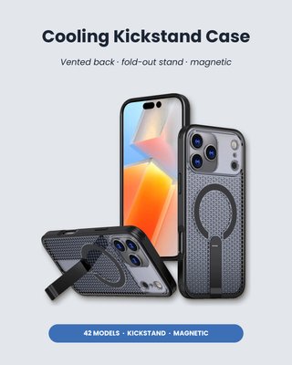 Capa com ventilação e suporte magnético iPhone