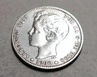 Moneda plata 1 Peseta 1900*00 Alfonso XIII