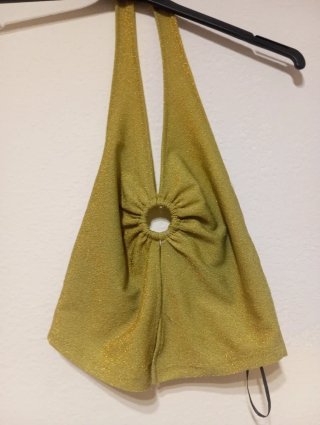 Top de fiesta dorado sirve para Halloween