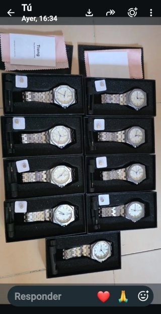 9 Relojes Tiong Plateados