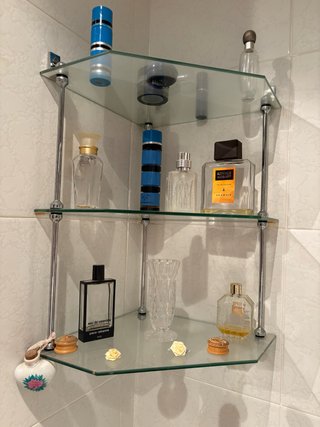 Estantería Rinconera de Cristal