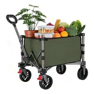 Carrito plegable transporte 60L verde NUEVO