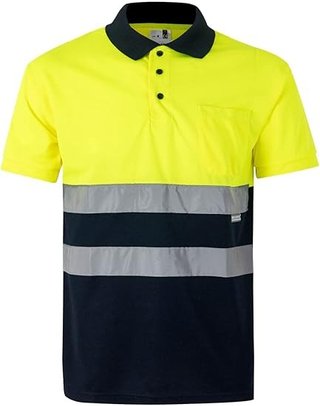 VELILLA 173, Polo Bicolor Manga Corta AV, Talla-L
