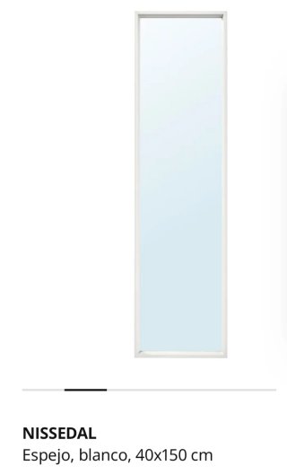 Espejo NISSEDAL Ikea Blanco 40x150 cm