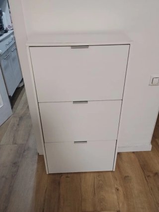 Zapatero de 3 puertas blanco