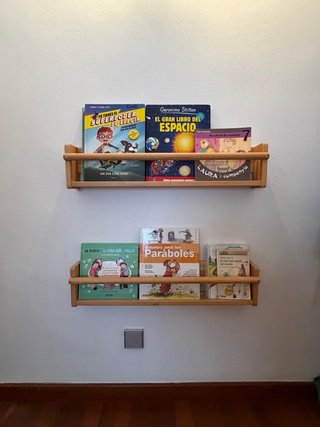 Set de 2 Estanterías de Pared de Madera