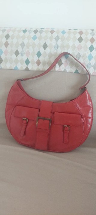 Bolso Carolina Herrera de Piel Rojo