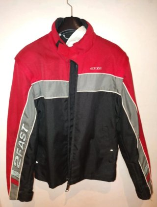 Chaqueta de Moto Crivit Roja y Negra