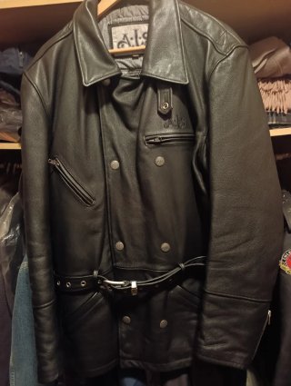 Chaqueta de Cuero AJS Negra