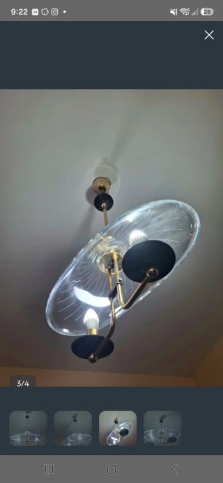 Lámpara de techo vintage con dos luces