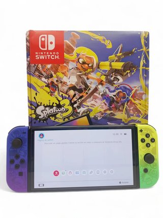 CONSOLA NINTENDO SWITCH OLED SPLATOON 3 EDITION 64GB + CAJA + CABLES + FUNDA