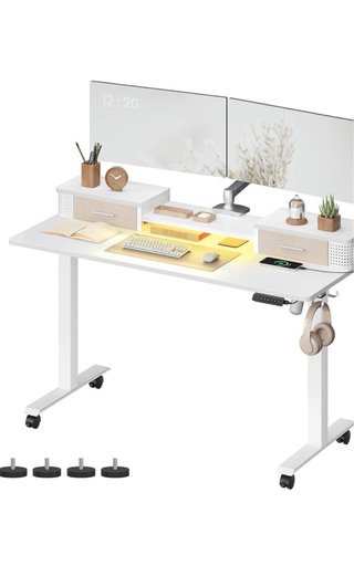 Escritorio elevable blanco