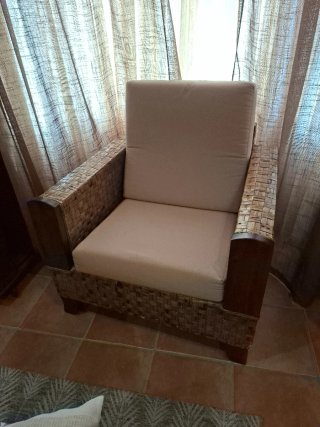Sillón de Ratán y Madera teka Banak Importa