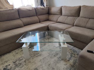 Mesa de centro de cristal