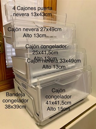 Set de Cajones y Bandejas para Nevera Indesit