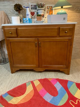 Mueble de baño de madera de cerezo