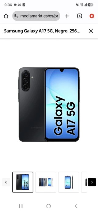 Samsung Galaxy A17 5G 128GB Negro