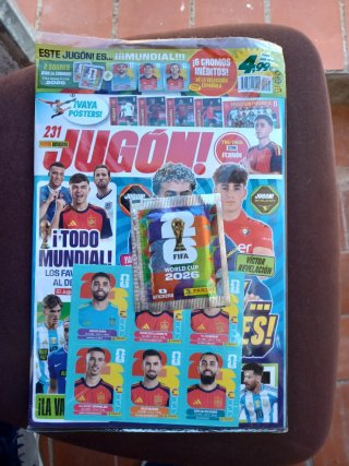 Revista Jugón 231 con cromos y sobre