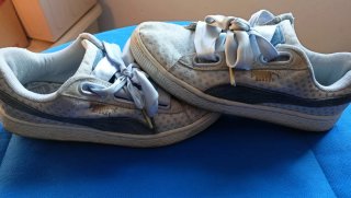 Zapatillas Puma Basket Heart Denim Azules