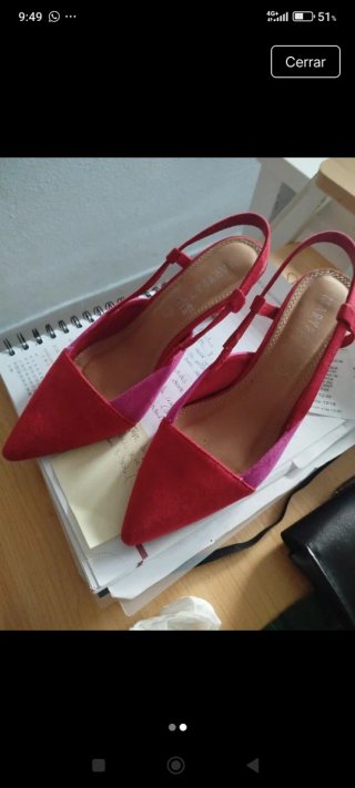 Zapatos de tacón Marypaz rojos y rosas