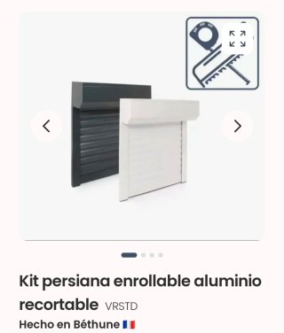 Kit de Persiana Enrollable de Aluminio 120x120