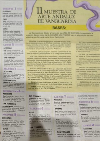 Cartel 11 Muestra Arte Andaluz Diputación Cádiz
