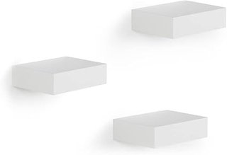 Umbra Juego de estantes de vitrina, estante de pared flotante para objetos pequeños y más, juego de