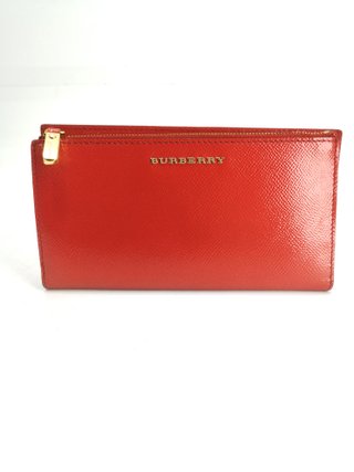 Cartera Larga Burberry Bifold Roja Vintage 90-2000