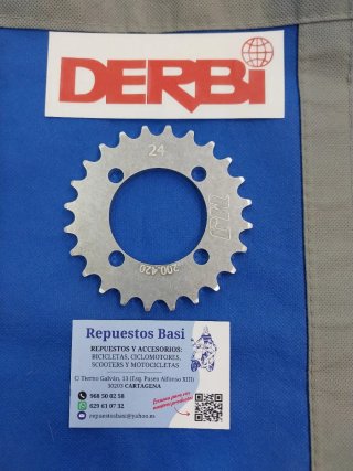 PLATO 24 DIENTES DERBI VARIANT START ALUMINIO 420