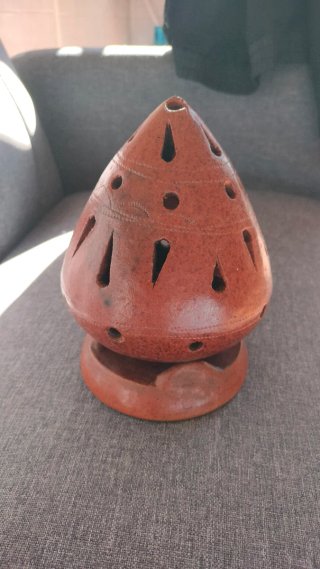 Portacandela o incenso in terracotta