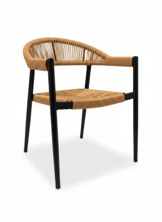 Silla de Cuerda y Estructura Negra