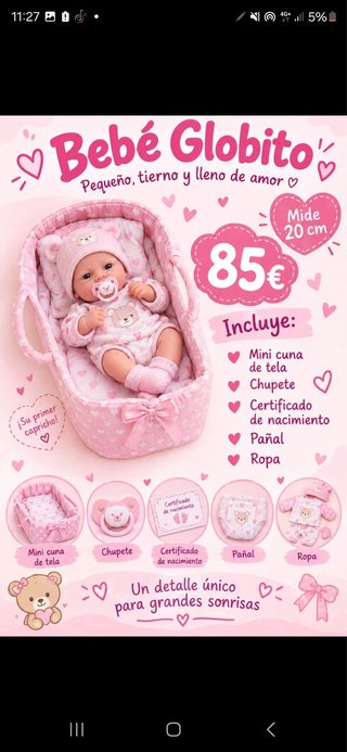Mini Bebé glovo Reborn