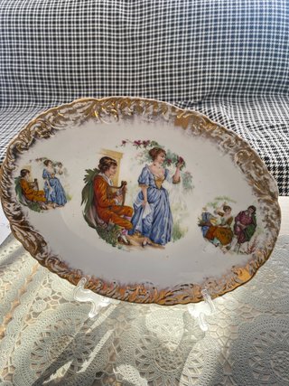 Bandeja de Porcelana Antigua J.C. Van Hunnik