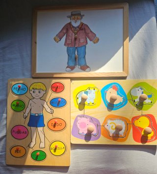 Set de 3 Puzzles Educativos de Madera