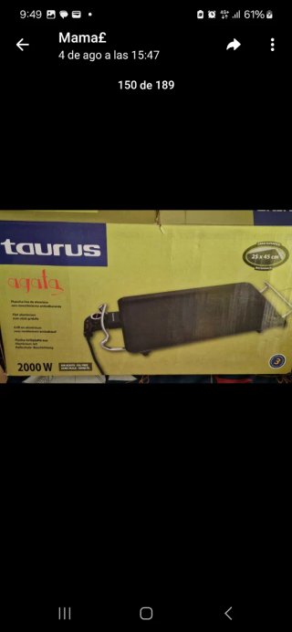 Plancha de Asar Taurus Agata 2000W