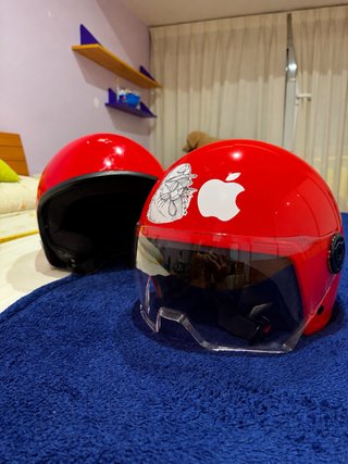 2 Cascos de Moto Rojos