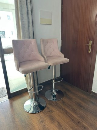 Set de 2 Taburetes de Bar Ajustables