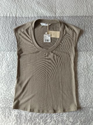 Camiseta Mango Beige Talla S
